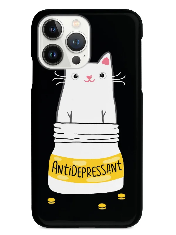 Cute Antidepressant Cat - Black Case