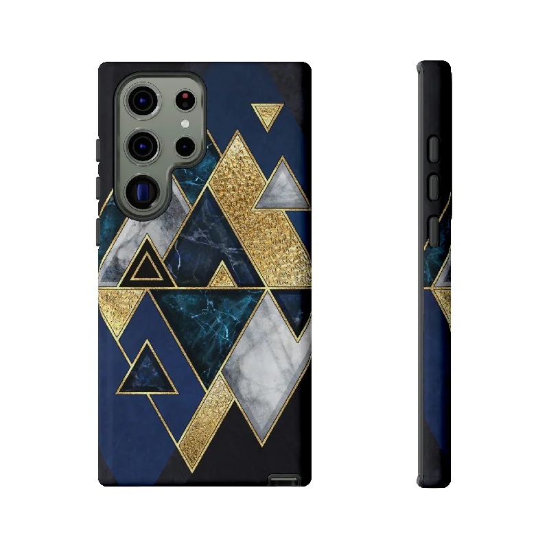 Dark Blue Geometric Android Case - Protective Phone Case