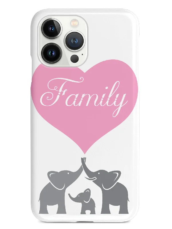 Elephant Family Heart - White Case