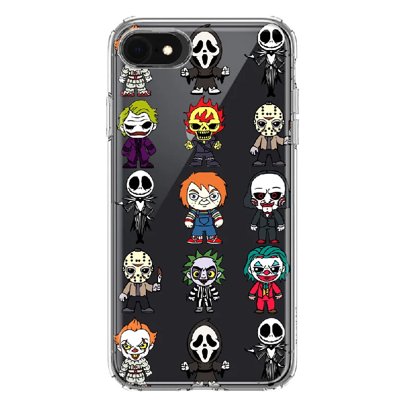 For Apple iPhone 6/7/8/SE 2020/SE 3 2022 Cute Classic Halloween Spooky Cartoon Characters Design Hybrid Protective Phone Case Cover