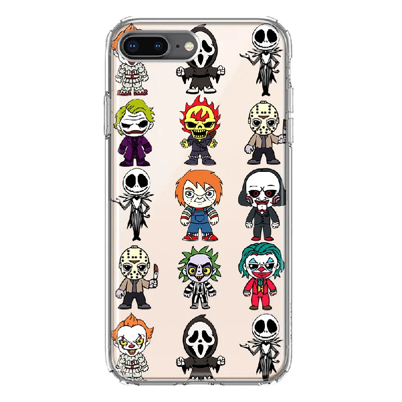 For Apple iPhone 7/8 Plus Cute Classic Halloween Spooky Cartoon Characters Design Hybrid Protective Phone Case Cover