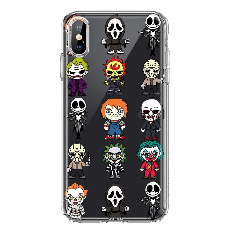 For Apple iPhone XS Max Cute Classic Halloween Spooky Cartoon Characters Design Hybrid Protective Phone Case Cover