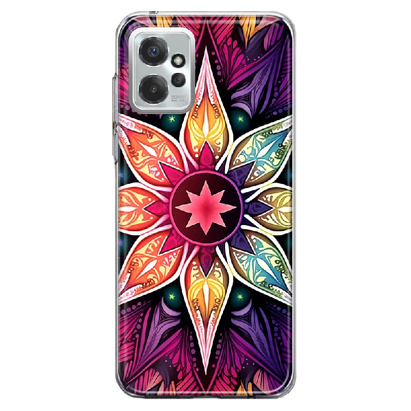 For Motorola Moto G Power 5G 2023 Mandala Geometry Abstract Star Pattern Design Hybrid Protective Phone Case Cover