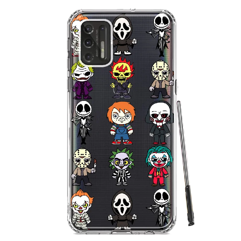 For Motorola Moto G Stylus 2021 Cute Classic Halloween Spooky Cartoon Characters Design Hybrid Protective Phone Case Cover