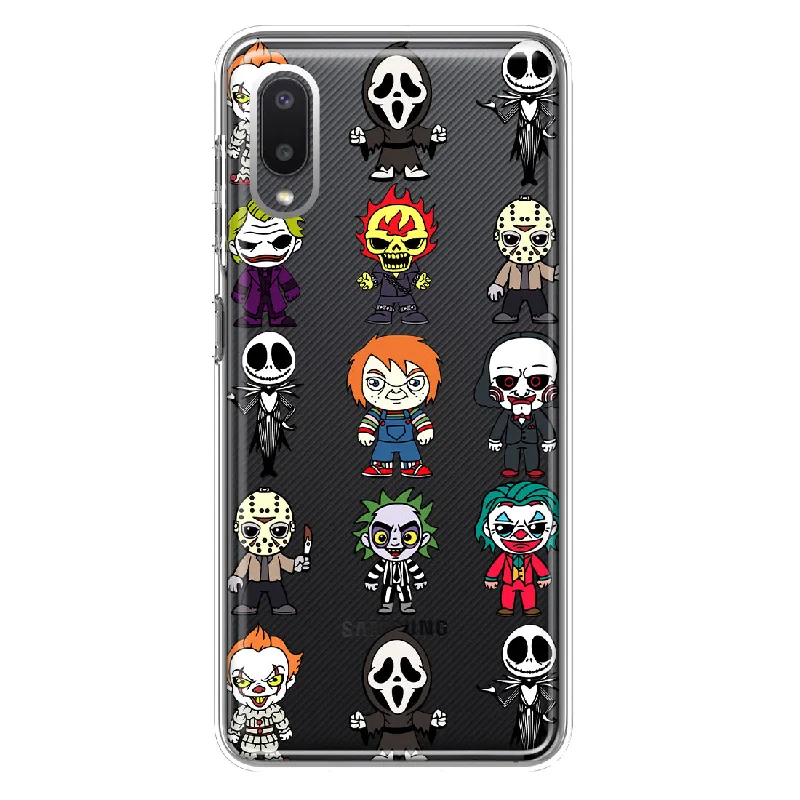 For Samsung Galaxy A02 Cute Classic Halloween Spooky Cartoon Characters Design Hybrid Protective Phone Case Cover