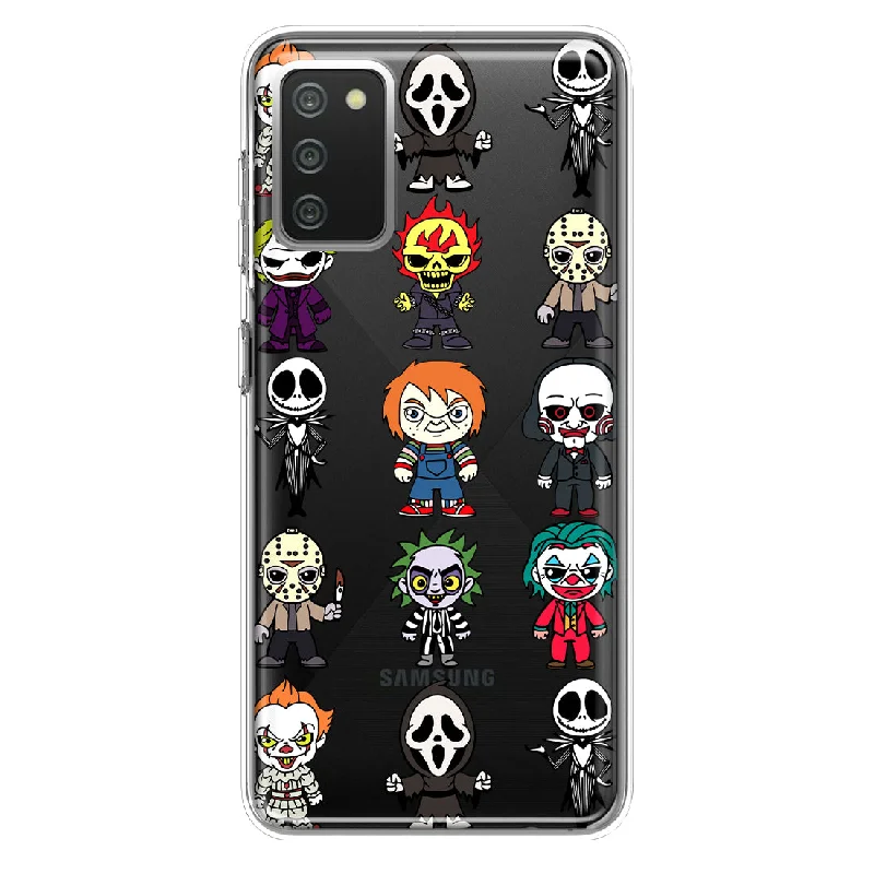 For Samsung Galaxy A02S Cute Classic Halloween Spooky Cartoon Characters Design Hybrid Protective Phone Case Cover