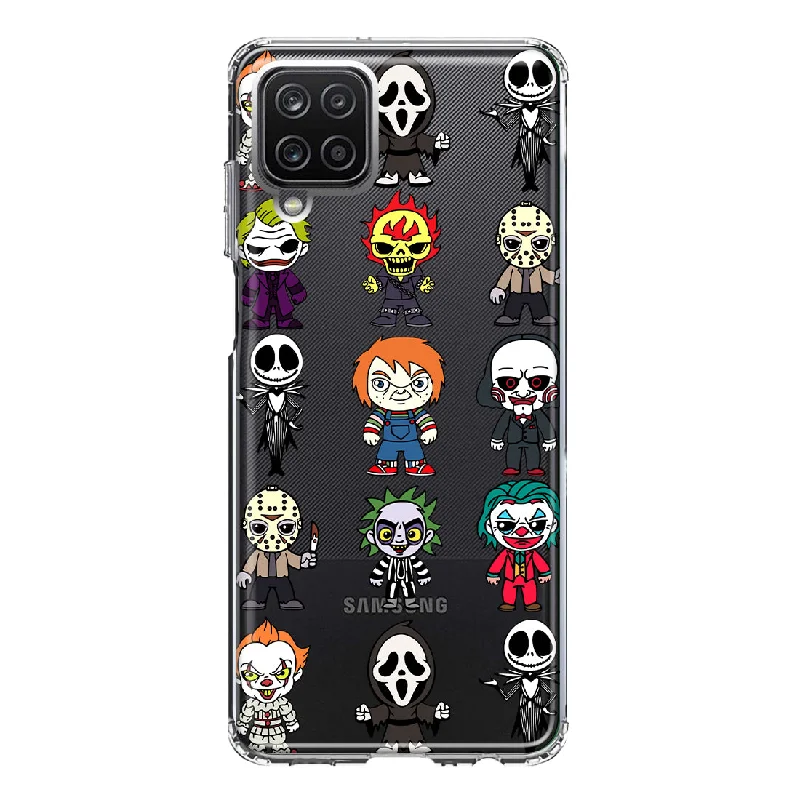 For Samsung Galaxy A12 Cute Classic Halloween Spooky Cartoon Characters Design Hybrid Protective Phone Case Cover