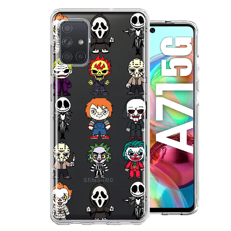 For Samsung Galaxy A71 4G Cute Classic Halloween Spooky Cartoon Characters Design Hybrid Protective Phone Case Cover