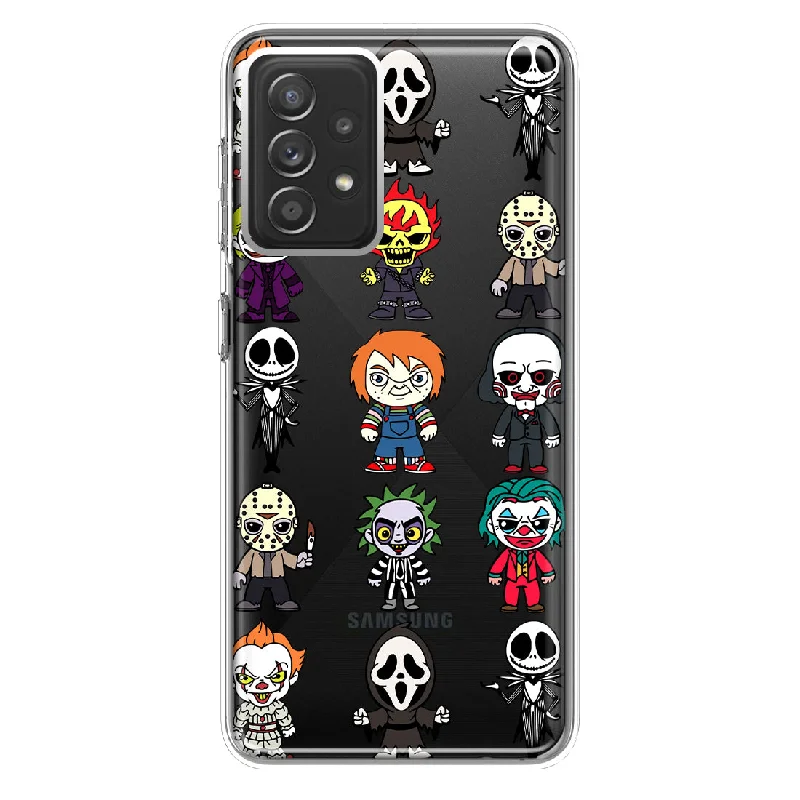 For Samsung Galaxy A72 Cute Classic Halloween Spooky Cartoon Characters Design Hybrid Protective Phone Case Cover