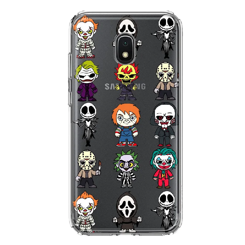 For Samsung Galaxy J3 Express/Prime 3/Amp Prime 3 Cute Classic Halloween Spooky Cartoon Characters Design Hybrid Protective Phone Case Cover