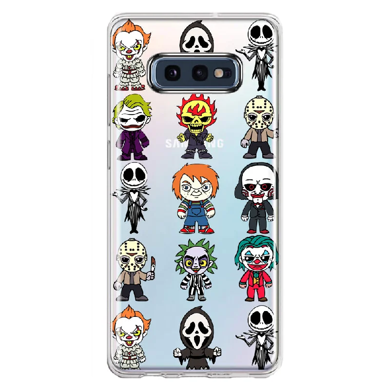 For Samsung Galaxy S10e Cute Classic Halloween Spooky Cartoon Characters Design Hybrid Protective Phone Case Cover