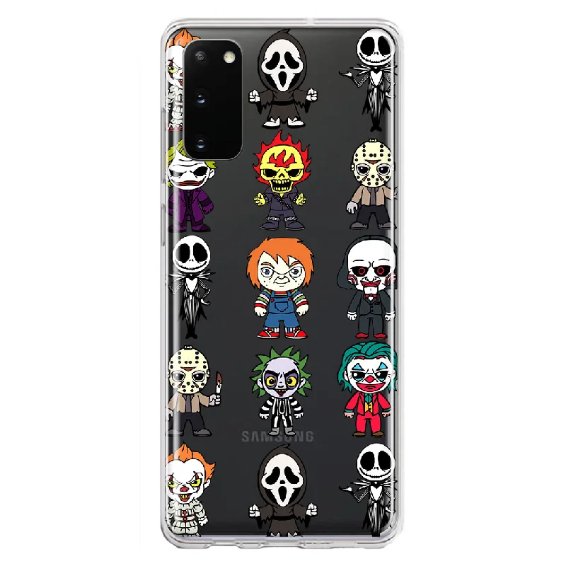 For Samsung Galaxy S20 Cute Classic Halloween Spooky Cartoon Characters Design Hybrid Protective Phone Case Cover