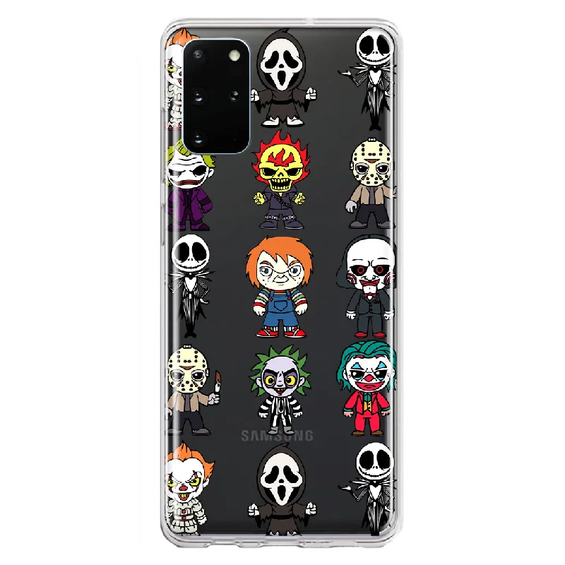 For Samsung Galaxy S20 Plus Cute Classic Halloween Spooky Cartoon Characters Design Hybrid Protective Phone Case Cover