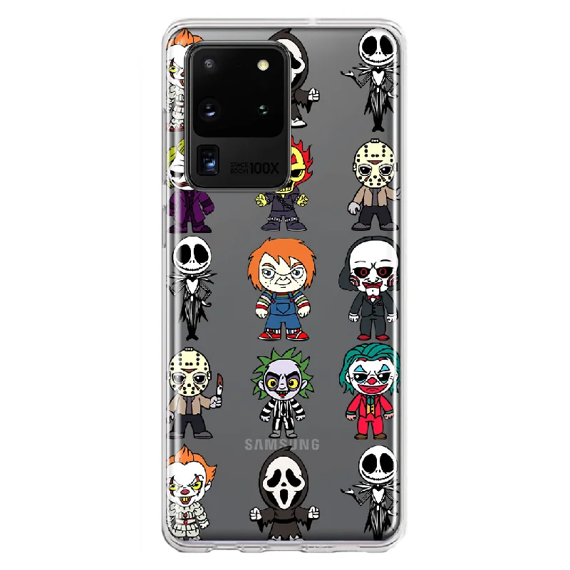 For Samsung Galaxy S20 Ultra Cute Classic Halloween Spooky Cartoon Characters Design Hybrid Protective Phone Case Cover