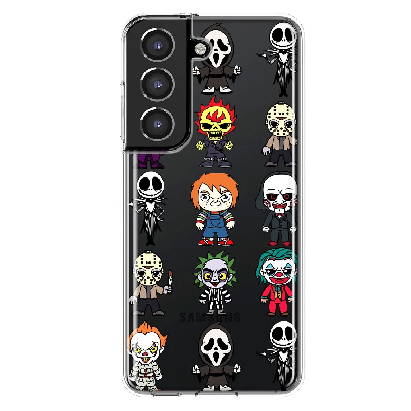 For Samsung Galaxy S21 Cute Classic Halloween Spooky Cartoon Characters Design Hybrid Protective Phone Case Cover