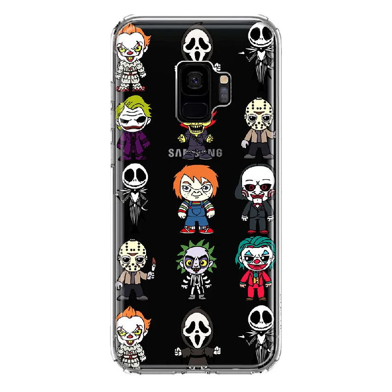 For Samsung Galaxy S9 Cute Classic Halloween Spooky Cartoon Characters Design Hybrid Protective Phone Case Cover