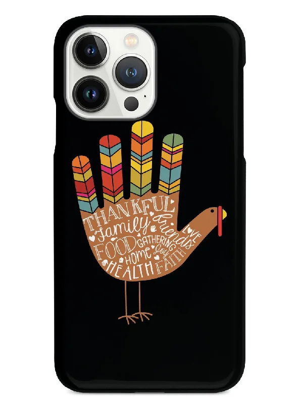 Hand Turkey Cartoon - Black Case