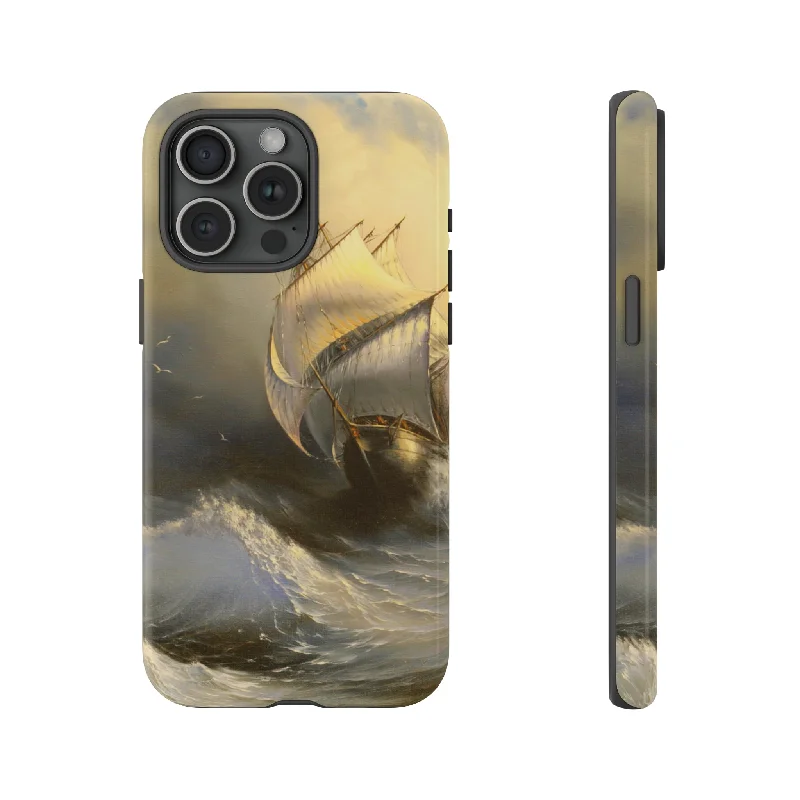 Oil painting - Ancient sailing vessel - Protective Phone Case