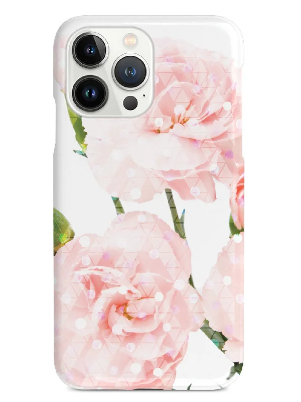 Pink Carnations - Geometric Overlay Case