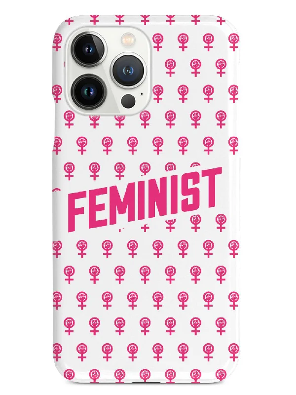 Pink Feminist Pattern - White Case