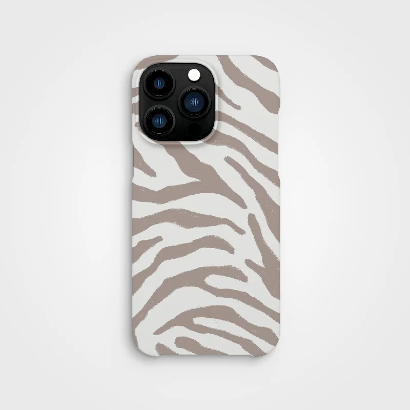 Plant-based cell phone case | Taupe Zebra