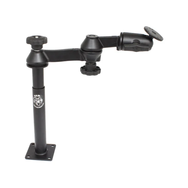 RAM Double Swing Arm with Male Female Tele-Pole & Round Base AMPs Hole Pattern (RAM-VP-SW1-89)