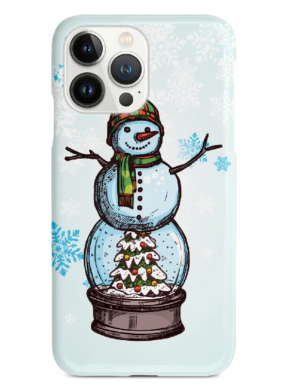 Snow Globe Snow Man - Black Case