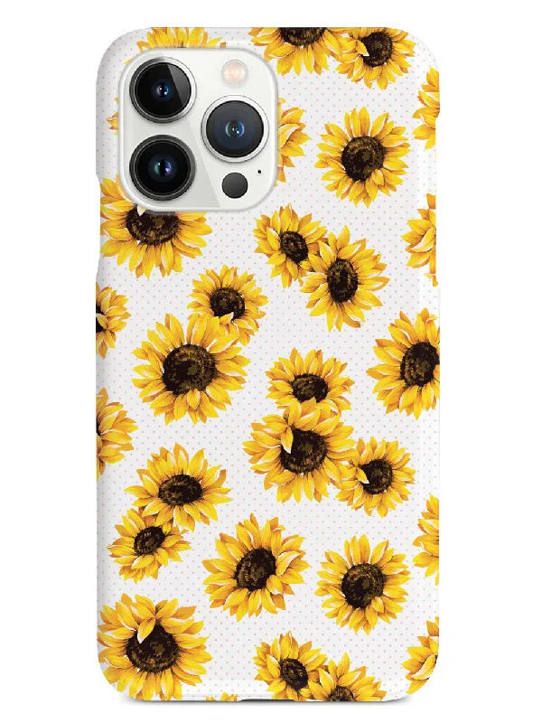 Sunflower Pattern - White Case