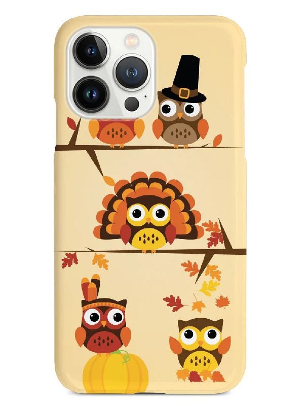 Thanksgiving Owls - Black Case