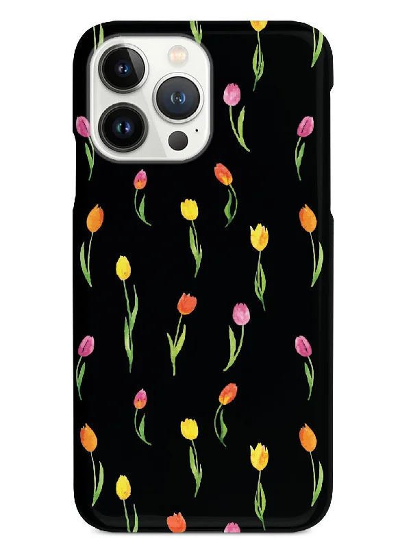 Tulips Pattern - Black Case