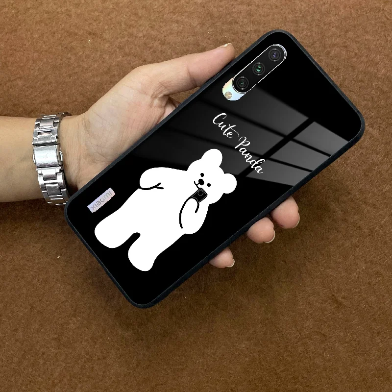 White Panda Glass Case Cover For Redmi/Xiaomi