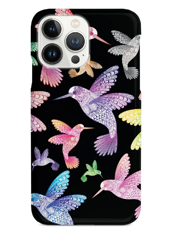 Zentangle Hummingbirds - Multicolor - Black Case