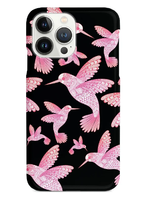 Zentangle Hummingbirds - Pink - Black Case